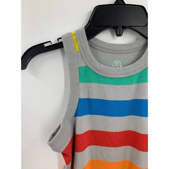 Treasure & Bond Girls Rainbow Ribbed Cotton Tank Top Size Size M NWT - Picture 4 of 11